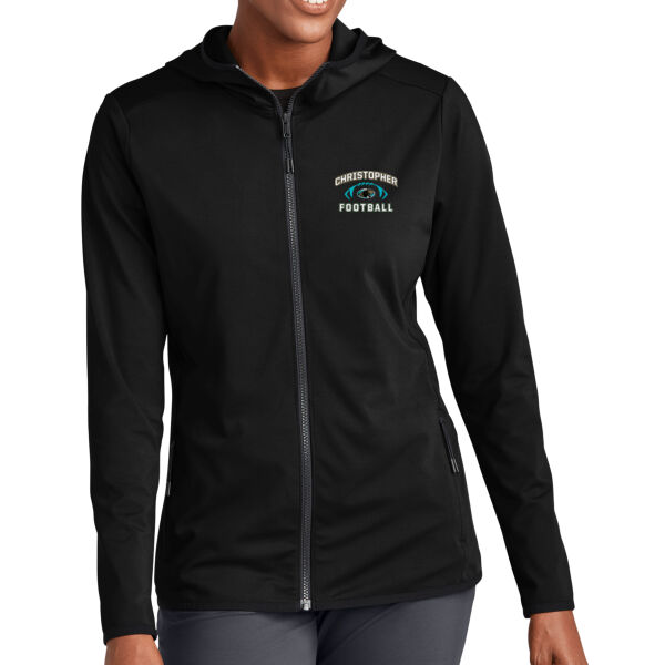 Christopher 2025 Football - Ladies Circuit Hooded Full Zip Thumbnail
