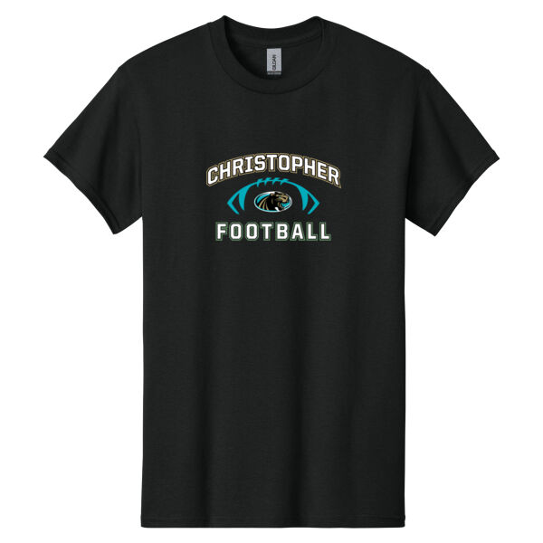 Christopher 2025 Football - Black Heavy Cotton 100% Cotton T Shirt Thumbnail