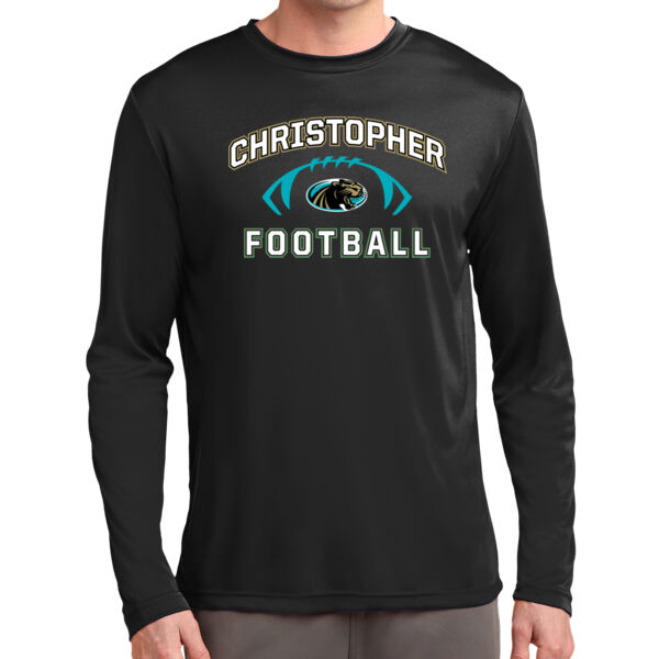 Christopher 2025 Football - Black Long Sleeve PosiCharge Competitor Tee Thumbnail