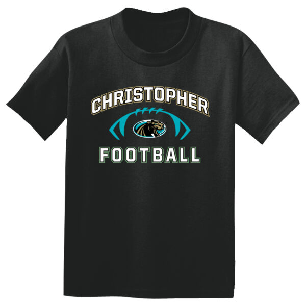 Christopher 2025 Football - Black Youth PosiCharge Competitor Tee Thumbnail