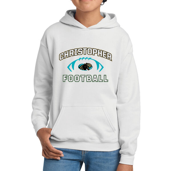 Christopher 2025 Football - White Youth Heavy Blend Hooded Sweatshirt Thumbnail