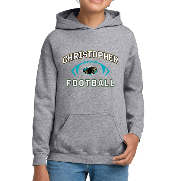 Christopher 2025 Football - Grey Youth Heavy Blend Hooded Sweatshirt Thumbnail