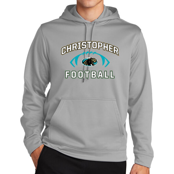 Christopher 2025 Football - Grey Sport Wick Fleece Hooded Pullover Thumbnail