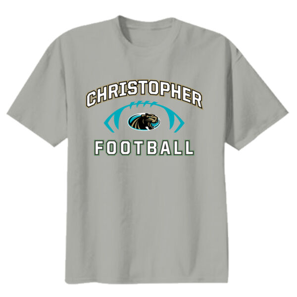 Christopher 2025 Football - Grey Youth Heavy Cotton 100% Cotton T Shirt Thumbnail