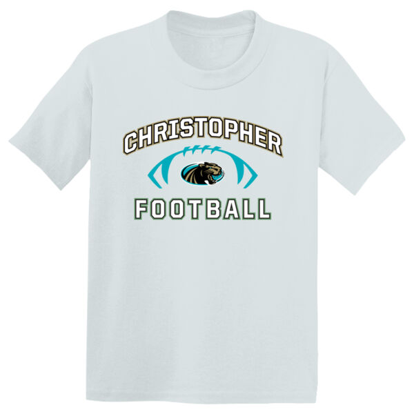 Christopher 2025 Football - White Youth PosiCharge Competitor Tee Thumbnail