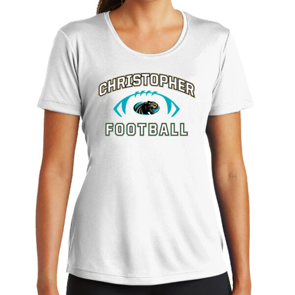 Christopher 2025 Football - White Ladies PosiCharge Competitor Tee Thumbnail