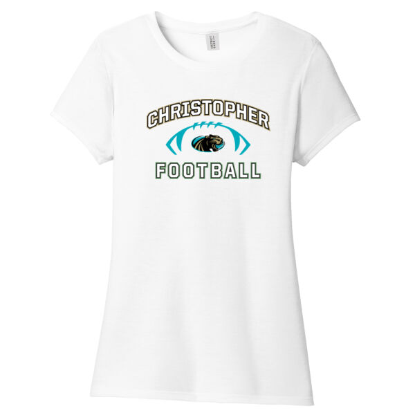Christopher 2025 Football - White Women's Perfect Tri Tee Thumbnail