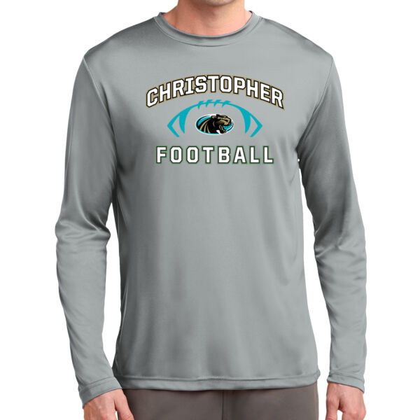 Christopher 2025 Football - Grey Long Sleeve PosiCharge Competitor Tee Thumbnail